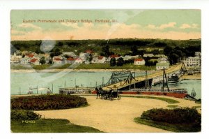 ME - Portland. Eastern Promenade & Tuke's Bridge  (smudges)