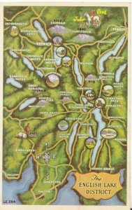 Map Postcard - The English Lake District - Ref TZ6028