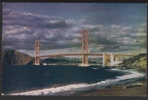 California Golden Gate Bridge connecting San Francisco with Marin County  Chrome