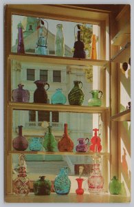 Cape Cod~MA~A Window Of Beautifully Colored Old Glassware~Mayflower Pub~Vtg PC