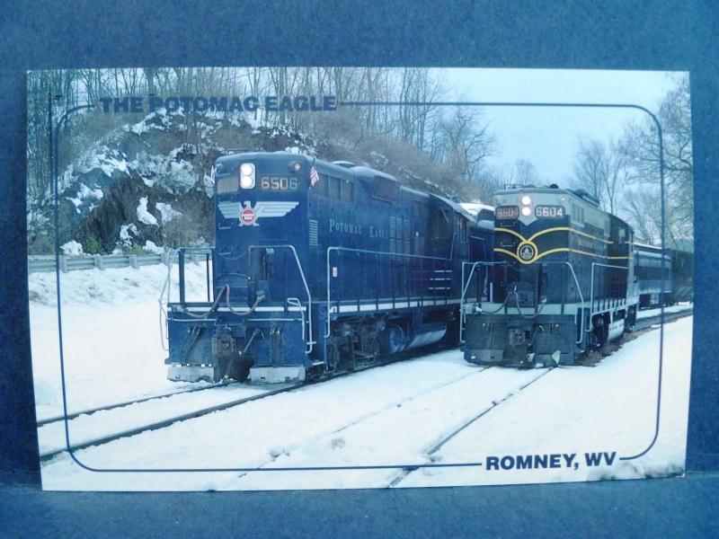 Postcard WV Romney The Potomac Eagle Railroad Excursions