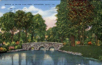 Bridge in Silver Lake Park in Rochester, Minnesota