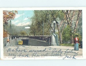 Pre-Chrome TRAIN SCENE Boston Massachusetts MA AH6646