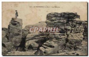 Old Postcard La Bernerie The Rocks