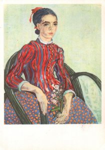 Van Gogh La Mousme Washington Gallery Painting Vintage Postcard