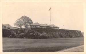 Manila Philippines Building with US Flag Real Photo Vintage Postcard AA8812