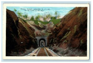 c1920 Double Tunnel, Asheville, North Carolina NC Vintage Unposted Postcard