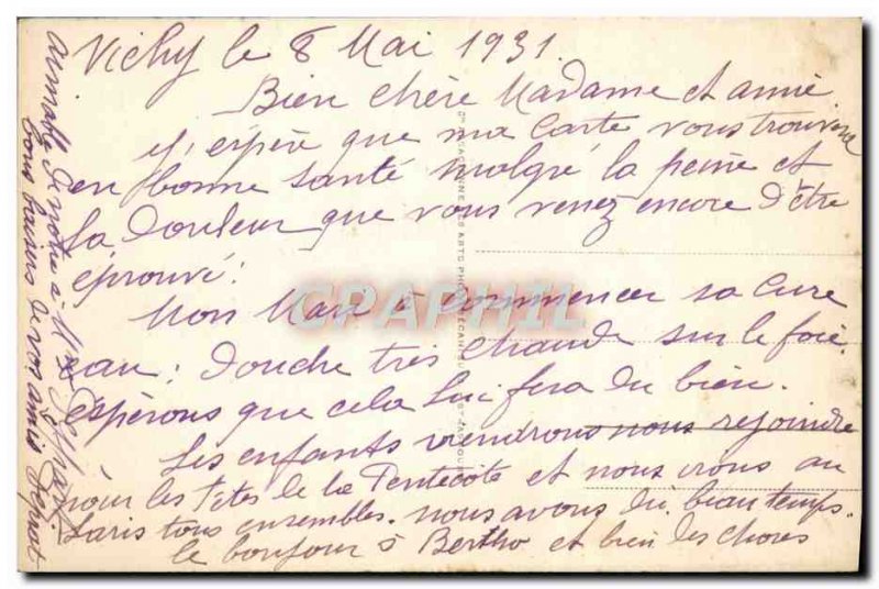 Old Postcard The Source Vichy Hospital