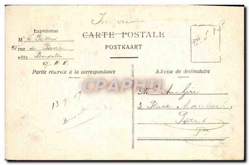 Postcard Old Brurelles Theater de la Monnaie