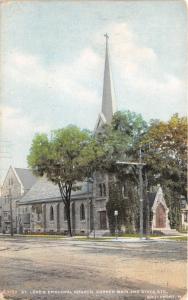 Brockport New York~St Luke's Episcopal Church @ Main & State Street~1910 PC