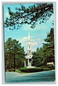 Vintage 1969 Postcard Panoramic View Village Chapel Pinehurst North Carolina