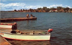 French Creek Bay Outboard Motor Boat Clayton New York postcard