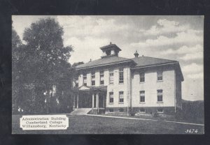 WILLIAMSBURG KENTUCKY CUMBERLAND COLLEGE BUILDING VINTAGE POSTCARD