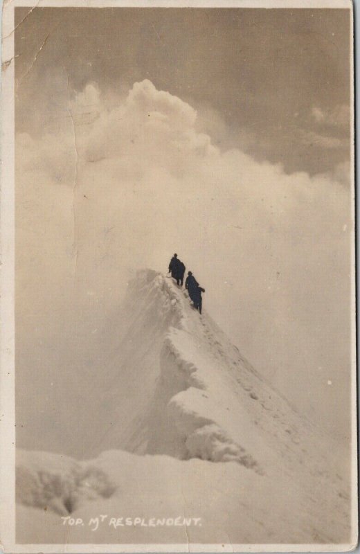 Byron Harmon Mt Resplendent BC Mountain Climbers c1916 RPPC Postcard G65 *as is