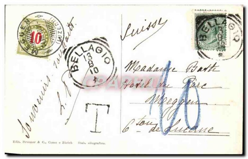Old Postcard Bellagio Lake Como