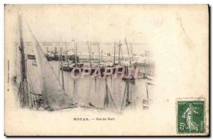 Old Postcard Royan View From Boat Harbor