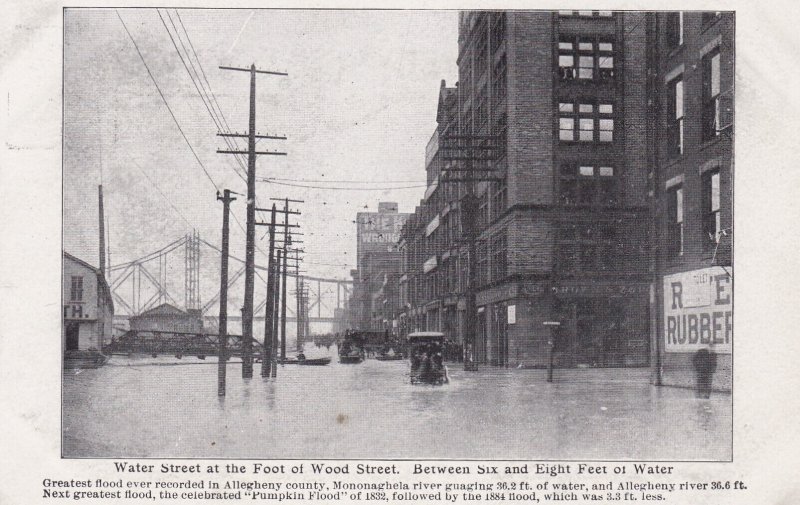 Pennsylvania Pittsburgh Pumpkin Flood Of 1832 Water Street At Foo...