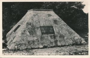 RPPC Daniel Boone Marker - Monument - Cumberland Gap KY, Kentucky