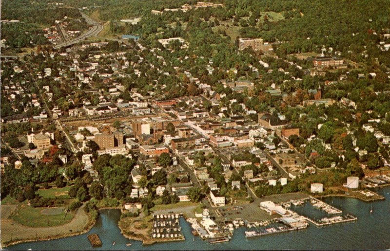 New York Nyack Aerial View 1977