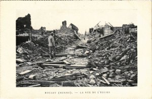 CPA ROLLOT La Rue de l'Eglise - Ruines (1292583)