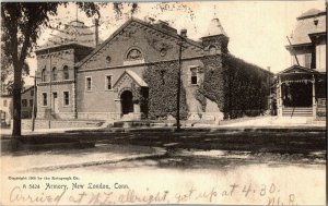 Armory, New London CT Undivided Back c1905 Vintage Postcard W13