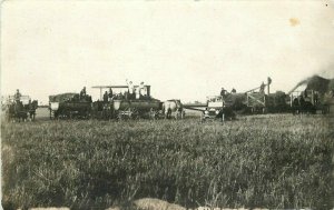 C-1910 Farm Agriculture worker occupation Steam Engine Tractor Postcard 20-370