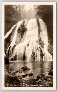 Bridal Veil Falls Of The Lilliwaup Washington Ellis Photo RPPC Postcard Y28