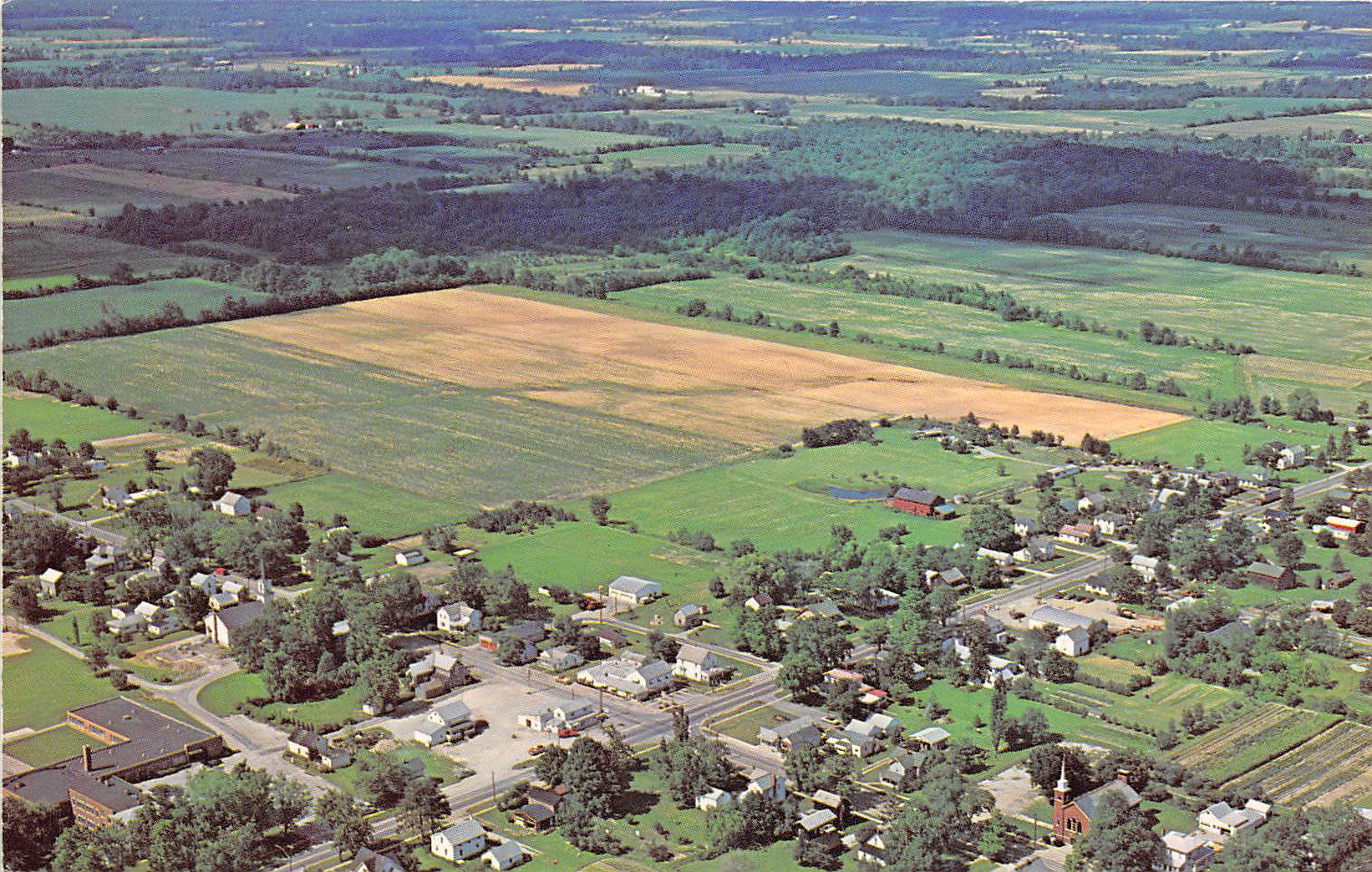 Nova Ohio 1960s Postcard Reed House Restaurant Aerial View United