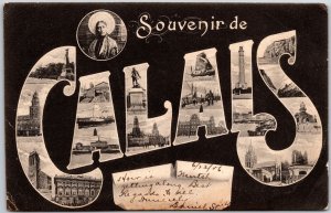 Souvenir Pas-de-Calais France Large Letter Buildings Landmarks Postcard