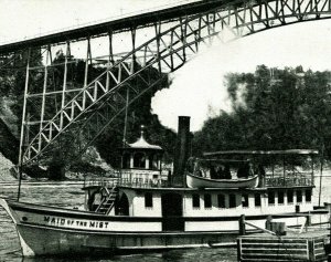 Maid of the MIst Steel Arch Bridge Niagara Falls New York NY UDB UNP Postcard