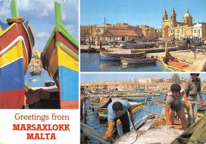 BR85008 malta fishing village ship bateaux