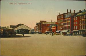 Providence RI Street Scene c1910 Postcard