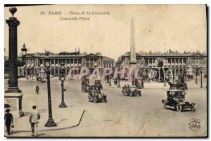 Postcard Old Paris Concorde Square