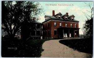 EAST LIVERPOOL, Ohio  OH    CITY HOSPITAL  ca 1910s    Postcard