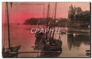 Old Postcard Pornic L Front Harbor Yacht