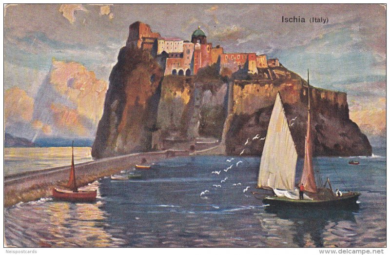 Sailboats, ISCHIA, Italy, 1900-1910s