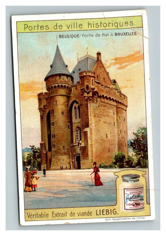 Vintage Liebig Trade Card - French - 9 of The Historic City Gates Set