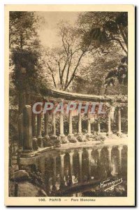 Old Postcard Paris Parc Monceau