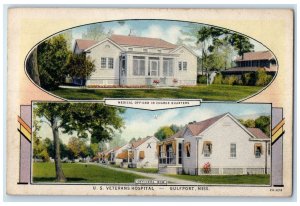 c1920's US Veterans Hospital Building Cottages Gulfport Mississippi MS Postcard