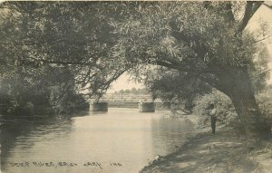 Postcard 1950 Indiana East Cary Deer River RPPC Huckins 22-12734