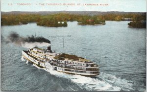 SS 'Toronto' in Thousand Islands St. Lawrence River Unused Postcard E69