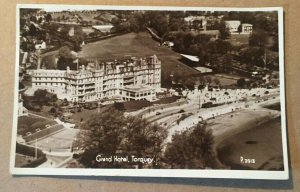 VINTAGE REAL PHOTO POSTCARD USED 1931?  GRAND HOTEL TORQUAY UNITED KINGDOM