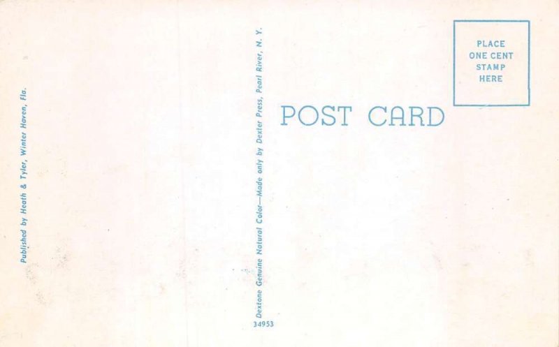 Bartow Florida Main Street Chrome Vintage Postcard U6778