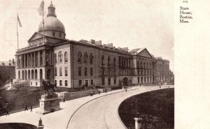 Vintage Postcard State House Building Boston Massachusetts MA E. H. & F. Rugg