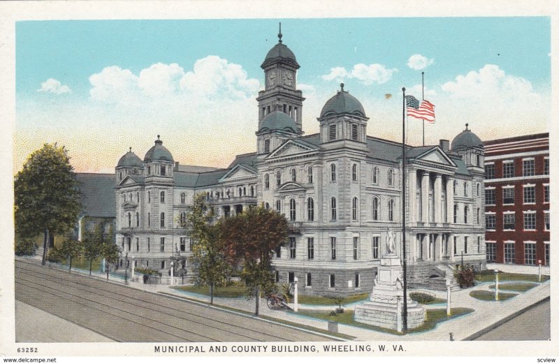 WHEELING , West Virginia , 1910s ; County Building