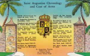 Chronology and Coat Of Arms St Augustine Florida