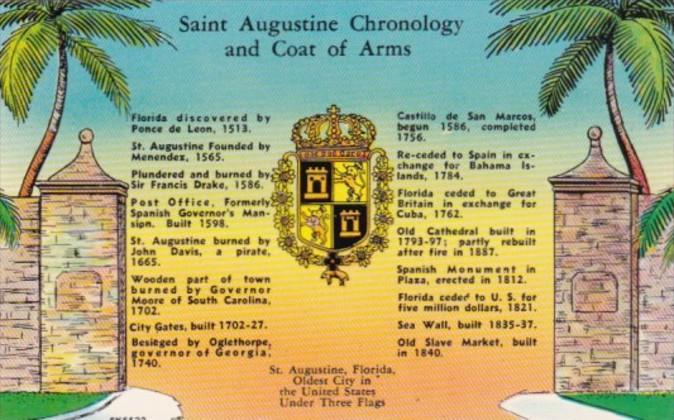 Chronology and Coat Of Arms St Augustine Florida