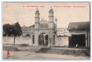 1920 Cochinchine Saigon Mosque Of Muslims Gate Entrance Vietnam Vintage Postcard 