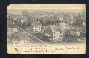 WILDWOOD NEW JERSEY NJ PINE AVENUE BIRDSEYE VIEW VINTAGE POSTCARD 1905