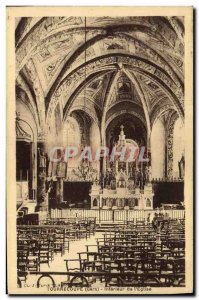 Postcard Old Tournecoupe Interior of The Church